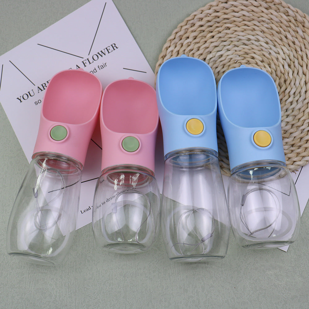 New Pet Water Dispenser Dog Outdoor Drinking Water Bottle Portable Water Cup Walking Dog Water Bottle Go Out With Cup