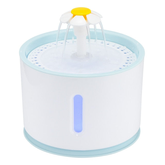 2.4L Automatic Pet Cat Water Fountain with LED Electric USB Dog Cat Pet Mute Drinker Feeder Bowl Pet Drinking Fountain Dispenser