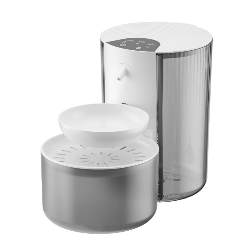 Pet Smart Water Dispenser with Filtration and Waste Separation, Tilt-Style Automatic Cat Water Fountain, Wireless 3L Large Capacity Water Dispenser