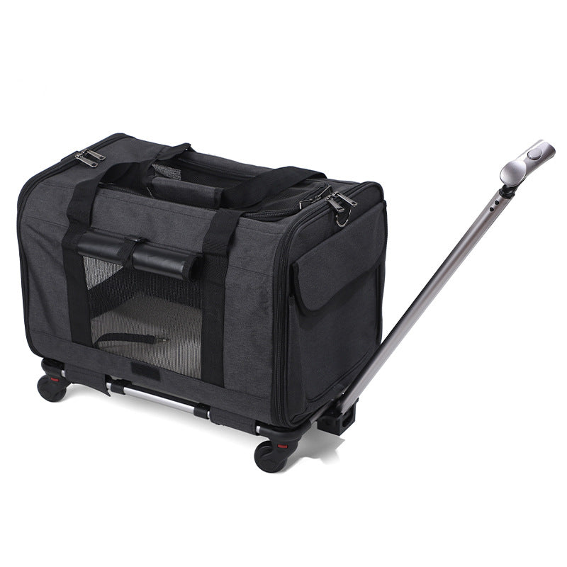Travel Cat Carrier Summer Dog Pet Bag Foldable Cat Pet Box Breathable Portable Pet Trolley Case